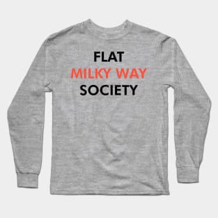 Flat Milky Way Society (Dark) Long Sleeve T-Shirt